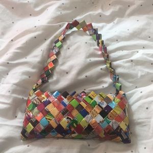 Upcycled Candy wrapper clutch purse NWOT